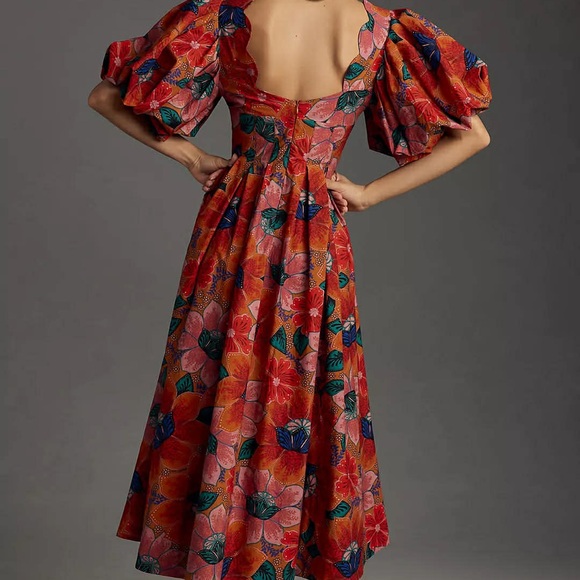 FARM Rio Vibrant Floral Maxi Dress - Red and Green - Picture 2 of 7